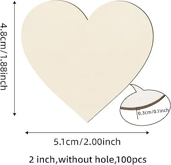 Personalised Heart Shaped Tokens